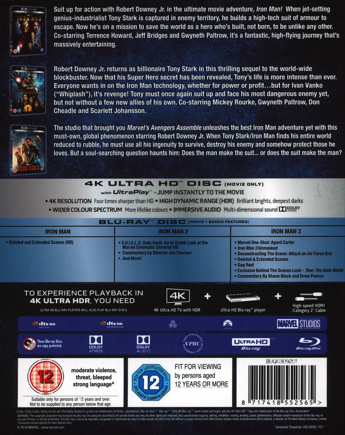 Iron Man 1-3 (4K Ultra HD + Blu-ray) - 2