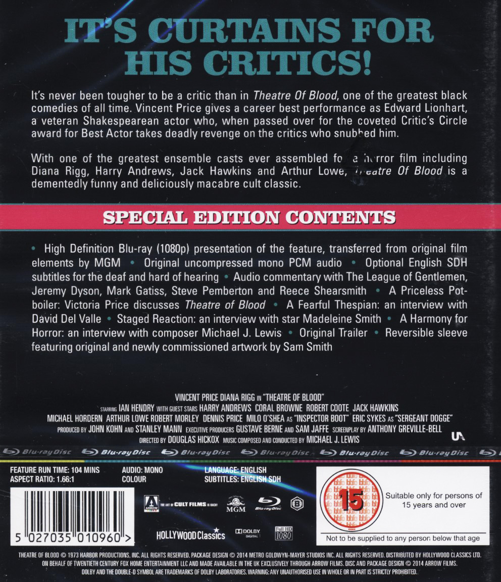 Theatre of Blood (ej svensk text) (Blu-ray) - 2