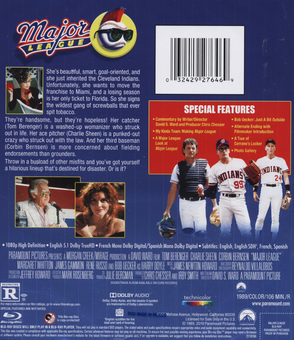 Major League (ej svensk text) (Blu-ray) - 2