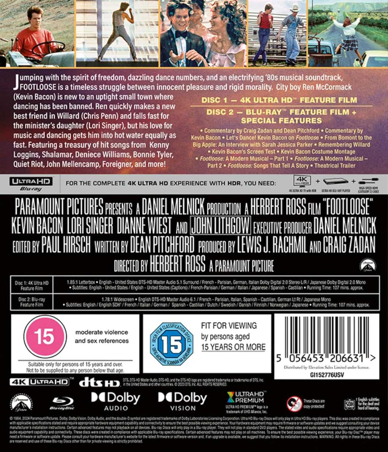 Footloose (ej svensk text) (4K Ultra HD + Blu-ray) - 2