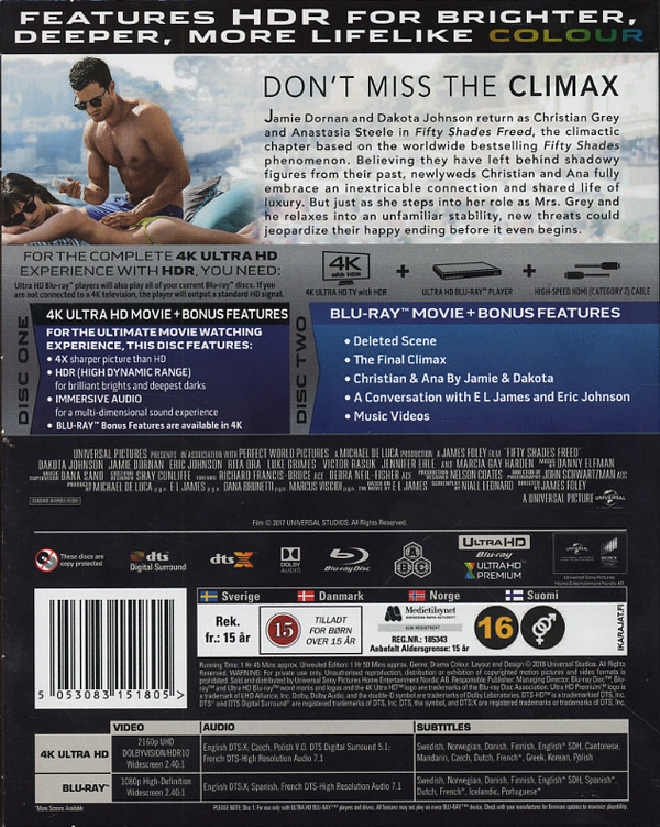 Fifty Shades Freed - 4K Ultra HD Blu-ray - 2