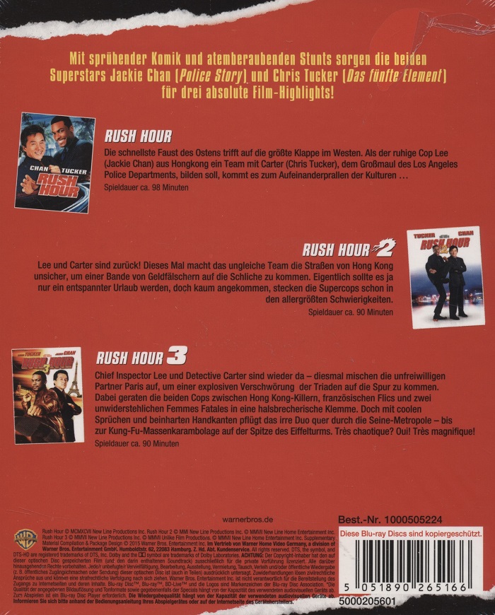 Rush Hour / Rush Hour 2 / Rush Hour 3 (ej svensk text 2 & 3) (Blu-ray) - 2