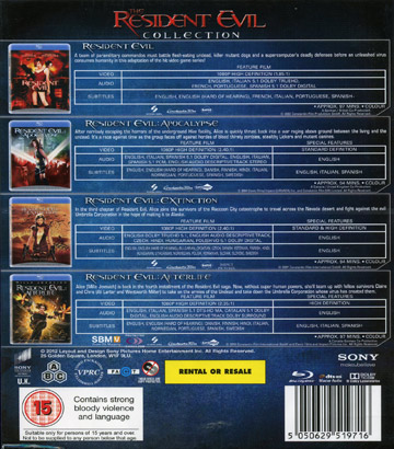 Resident Evil 1-4 (Blu-ray) (4-disc) (ej svensk text film 1) - 2