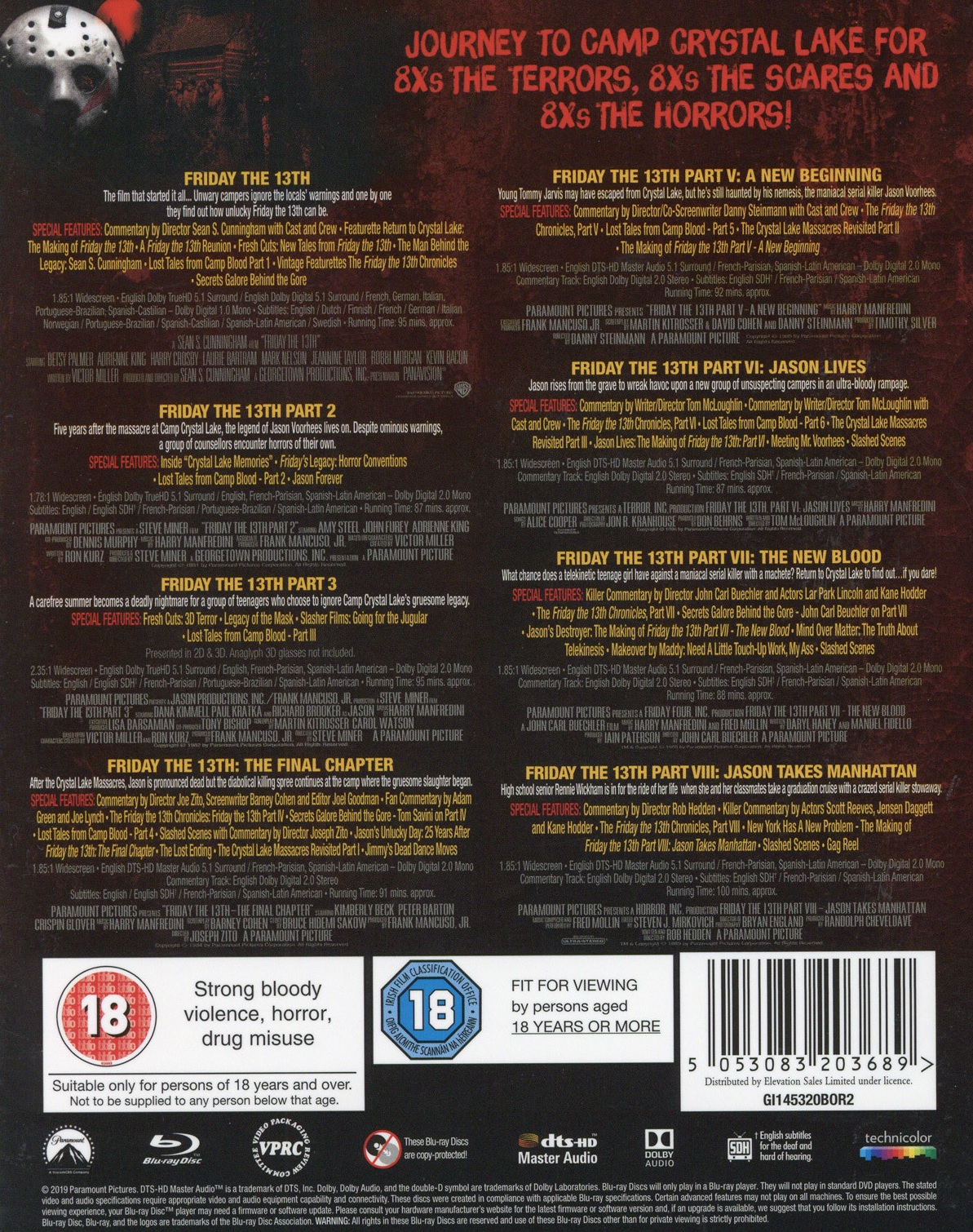 Friday the 13th - 8 Movie Collection (ej svensk text) (Blu-ray) - 2