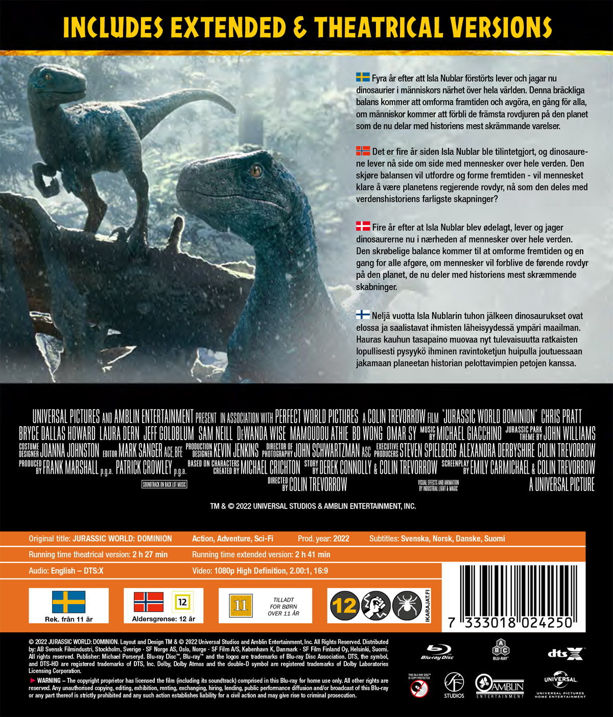 Jurassic World Dominion (Bluray) Kvarnvideo.se