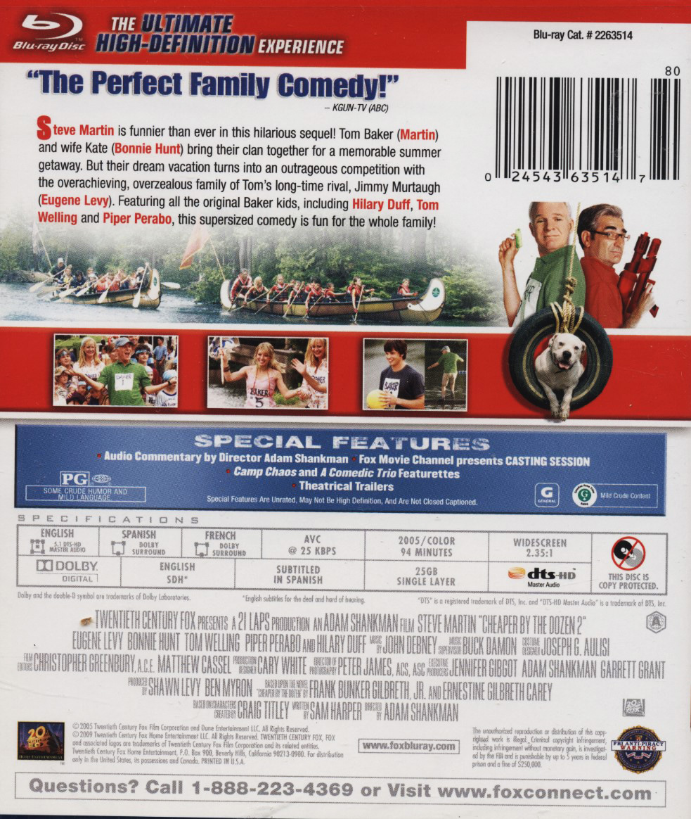 Cheaper By the Dozen 2 (ej svensk text) (Blu-ray) - 2
