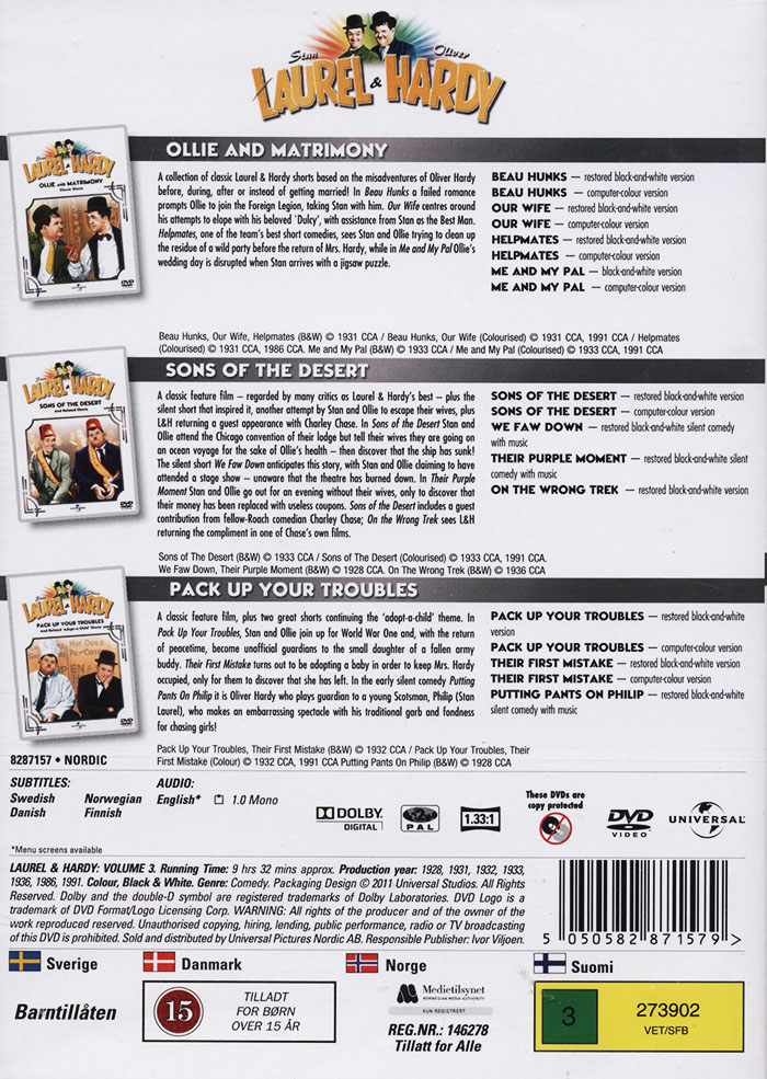 Laurel & Hardy - Triple Pack Volume 3 - 2