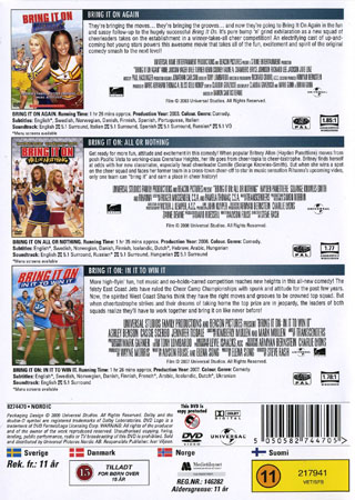 Bring It On Again / Bring It On - All Or Nothing / Bring It On - In It To Win It (3-disc) - 2