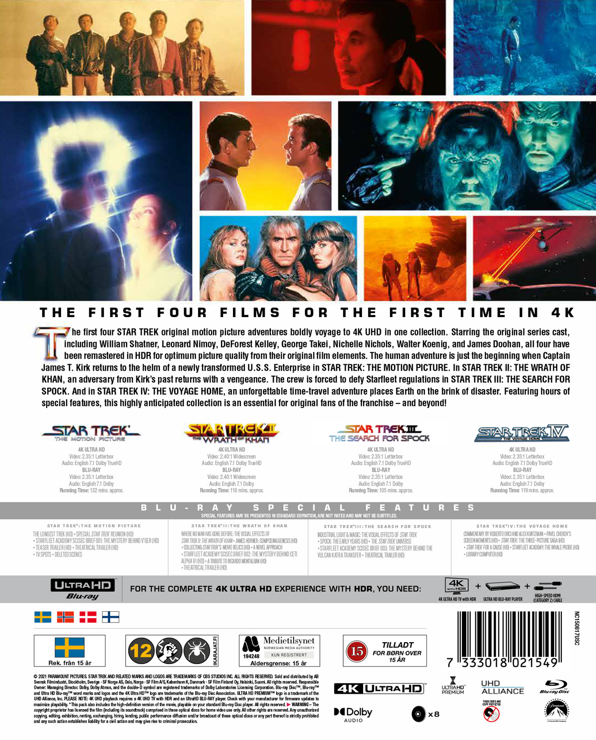 Star Trek - The Original 4 Movie Collection (4K Ultra HD + Blu-ray) - 2