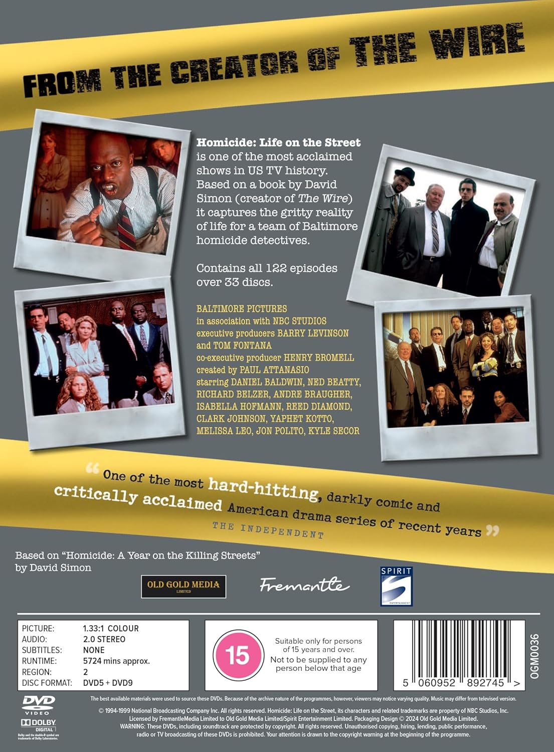 Homicide: Life On the Street - Complete Collection (33-disc) (ej svensk text) - 2