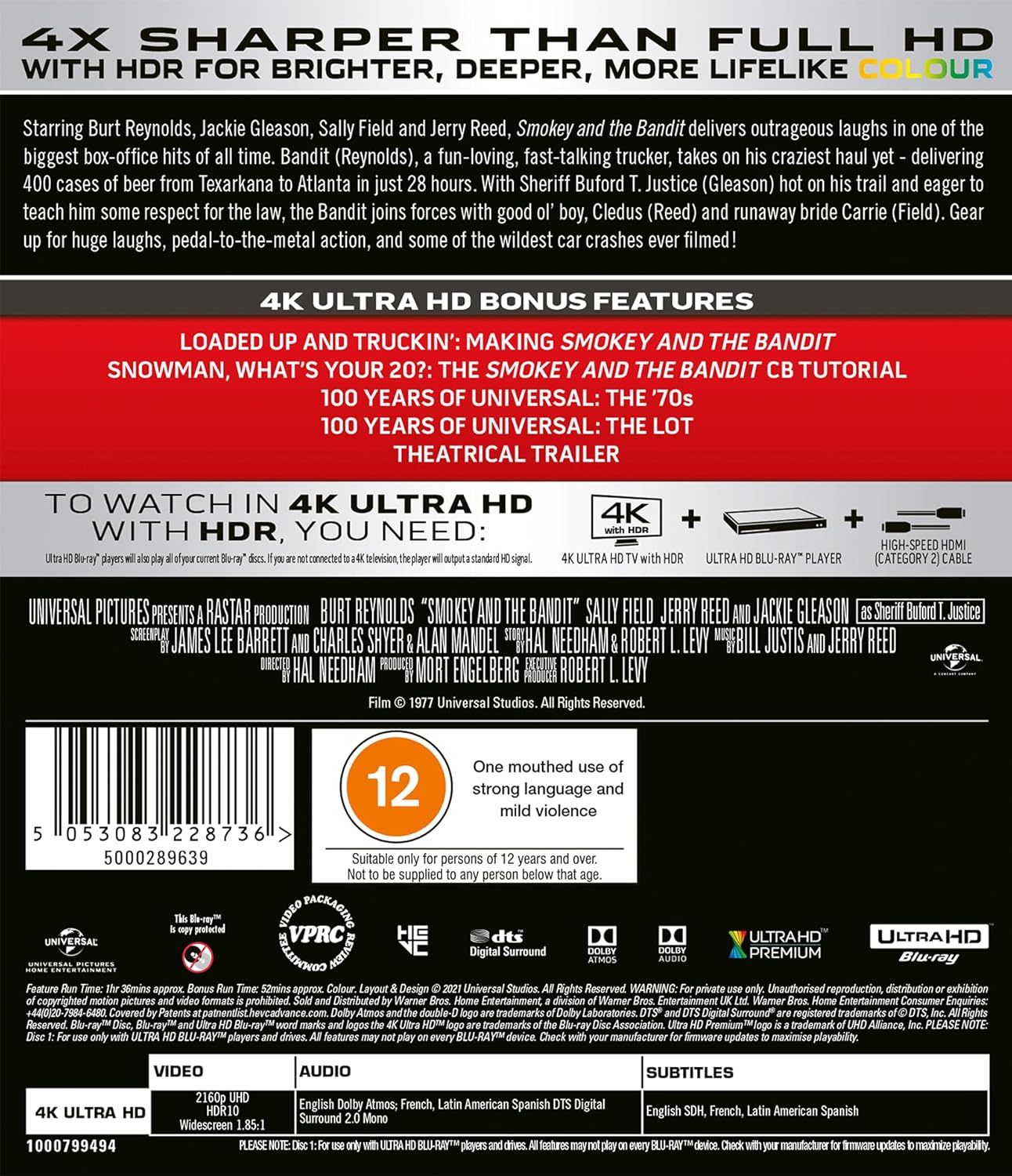 Smokey And the Bandit (ej svensk text) (4K Ultra HD) - 2