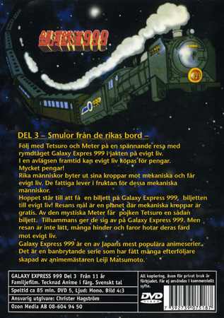 Galaxy Express 999 - Del 3 Smulor Från De Rikas Bord (Begagnad) - 2