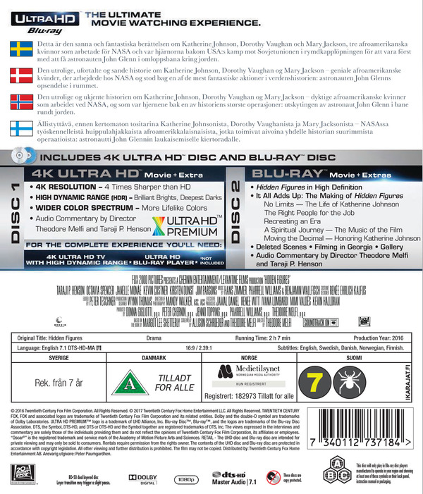 Dolda Tillgångar (4K Ultra HD + Blu-ray) - 2