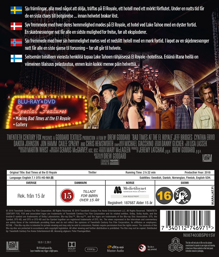 Bad Times At the El Royale (Blu-ray) - 2