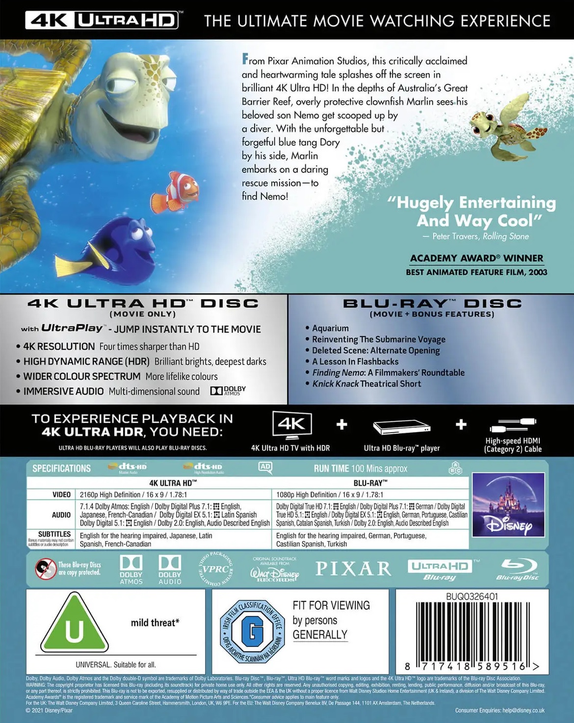 Finding Nemo (ej svensk text) (4K Ultra HD + Blu-ray) - 2