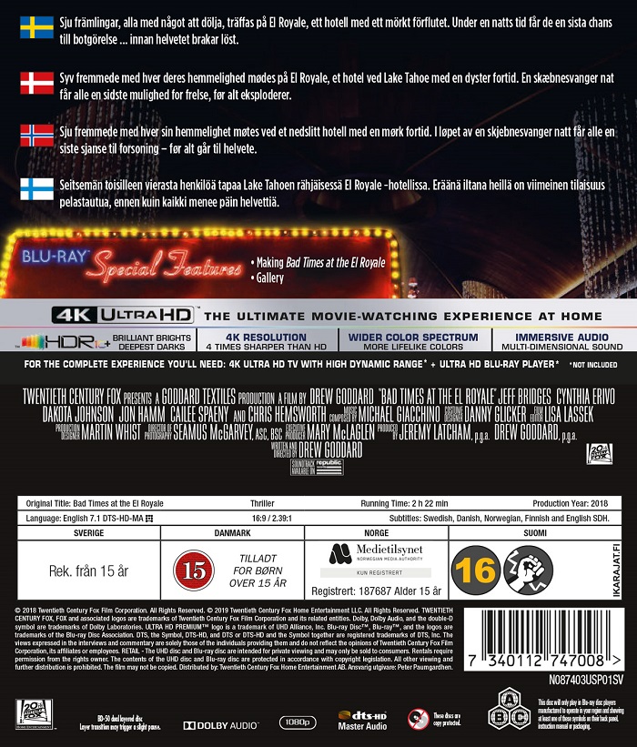 Bad Times At the El Royale (4K Ultra HD Blu-ray) - 2