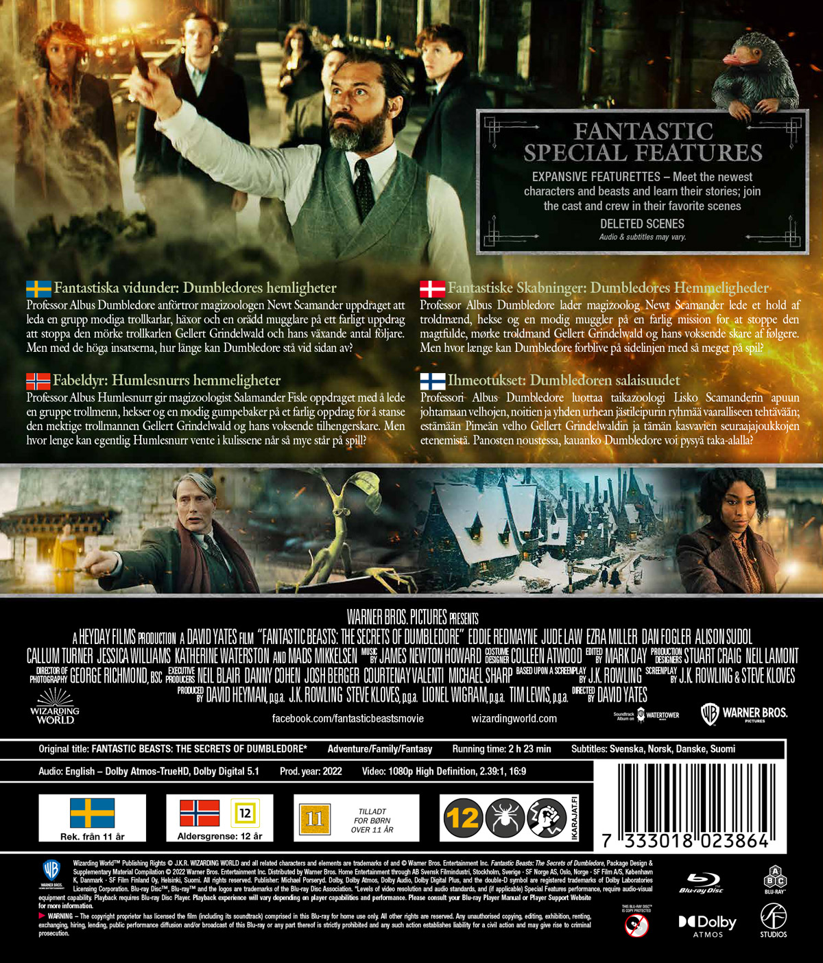 Fantastiska Vidunder 3 - Dumbledores Hemligheter (Blu-ray) - 2