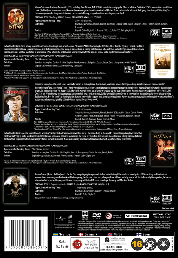 Robert Redford Collection - 5 Filmer - 2