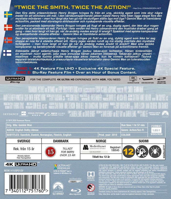 Gemini Man (4K Ultra HD Blu-ray + Blu-ray) - 2