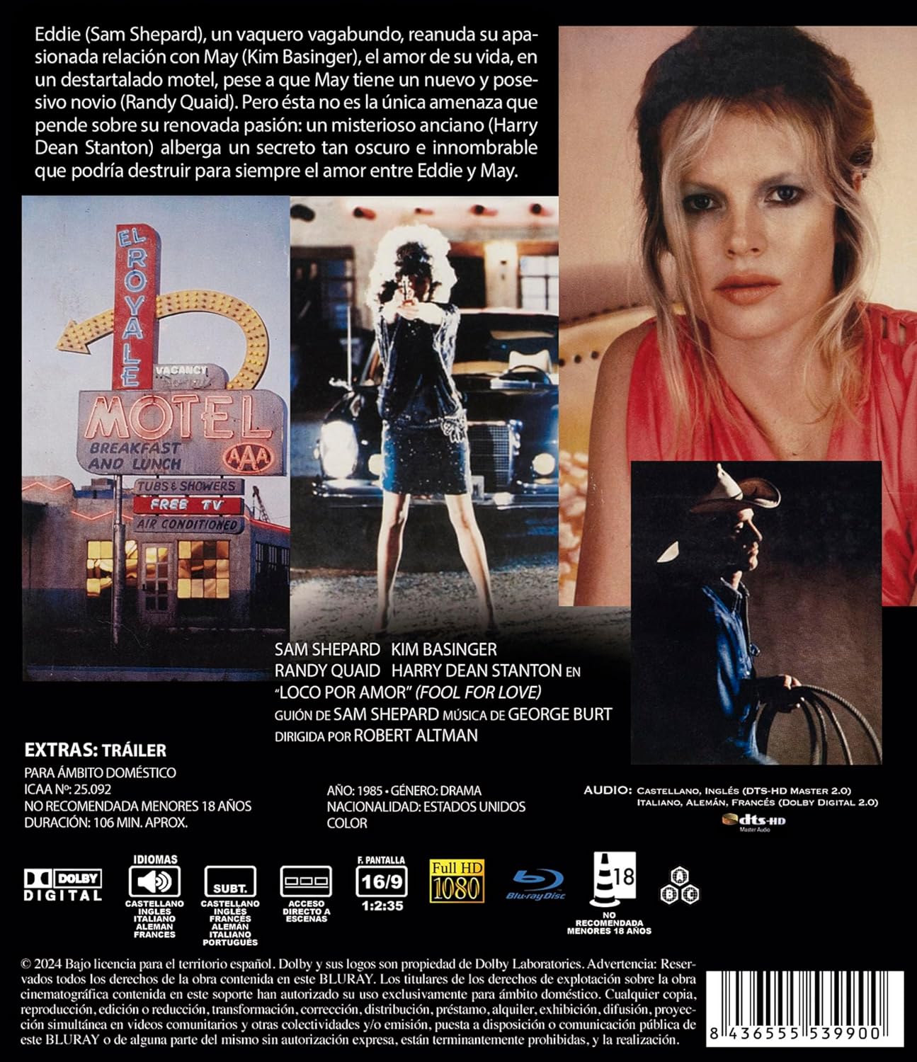 Fool For Love (ej svensk text) (Blu-ray) - 2