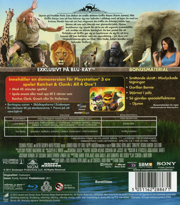 Zookeeper - Djurens Hjälte (Blu-ray) (Begagnad) - 2