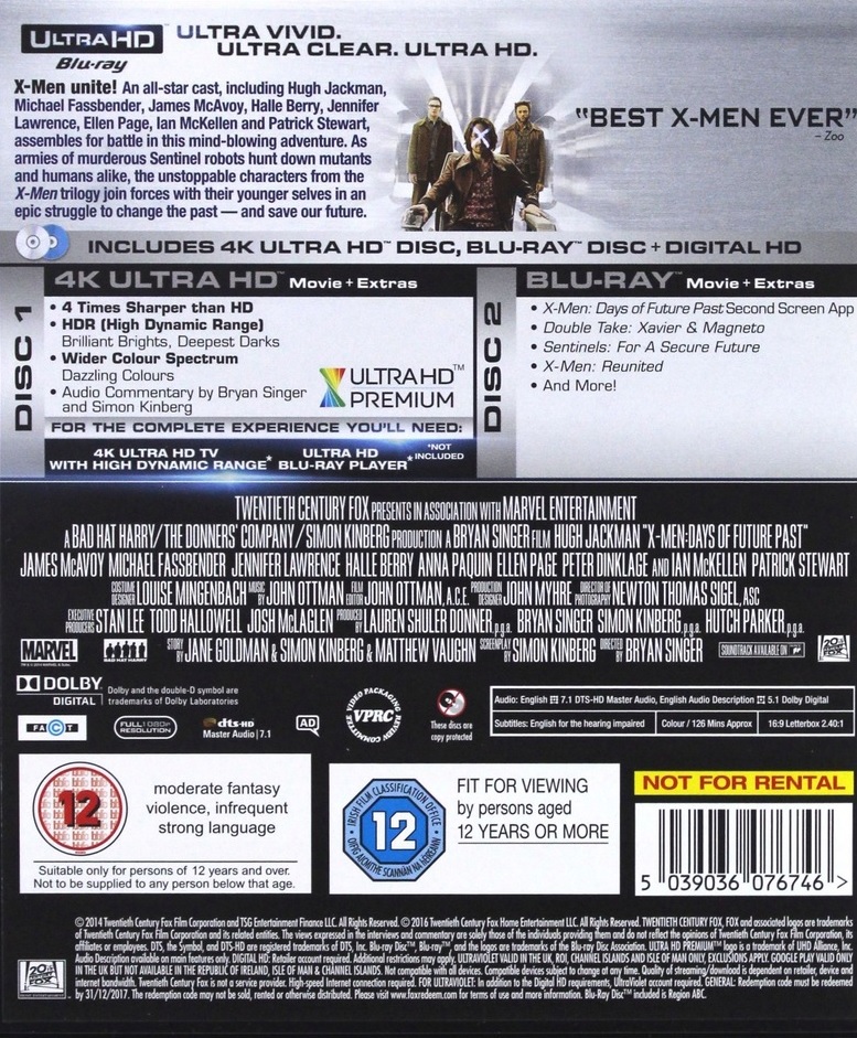 X-Men: Days of Future Past (4K Ultra HD + Blu-ray) - 2