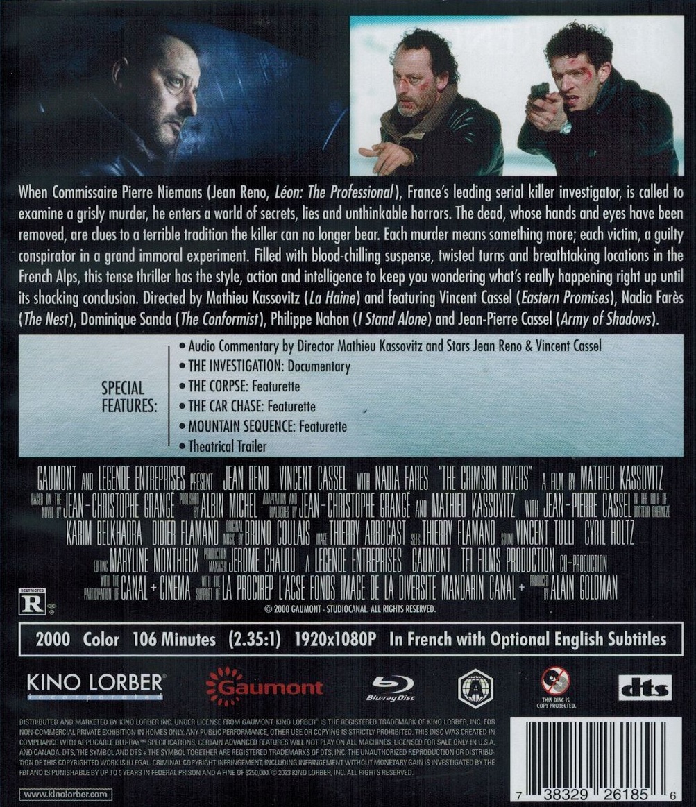 Crimson Rivers (ej svensk text) (Blu-ray) (OBS! Region A) - 2