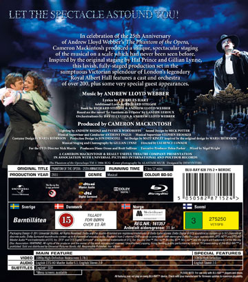 Phantom of the Opera At the Royal Albert Hall (ej svensk text) (Blu-ray) - 2