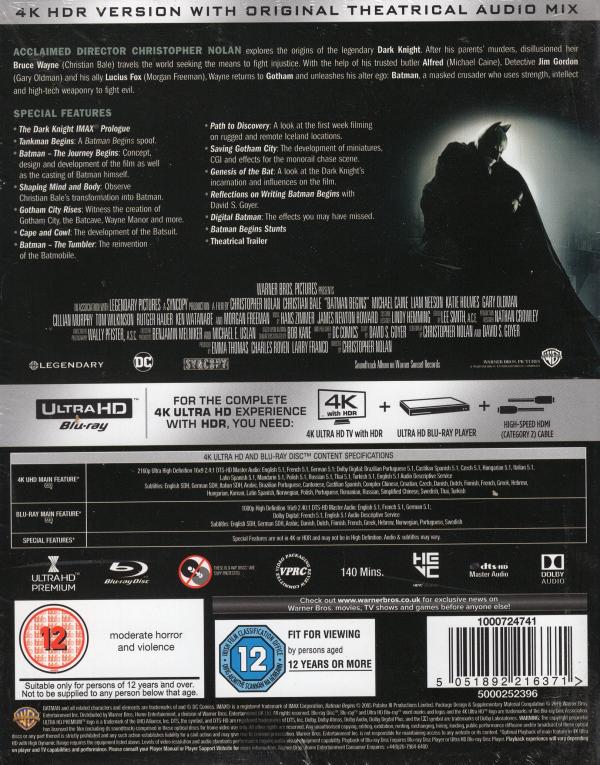 Batman Begins (Limited Edition Digibook) (4K Ultra HD + Blu-ray) - 2