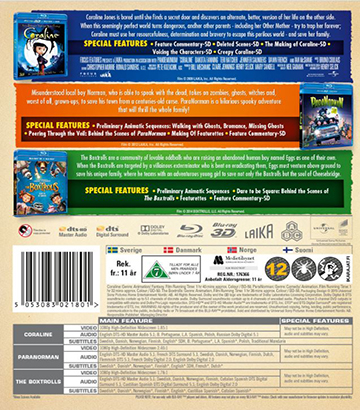 Coraline / ParaNorman / Boxtrolls - Box (Blu-ray + Real 3D) - 2