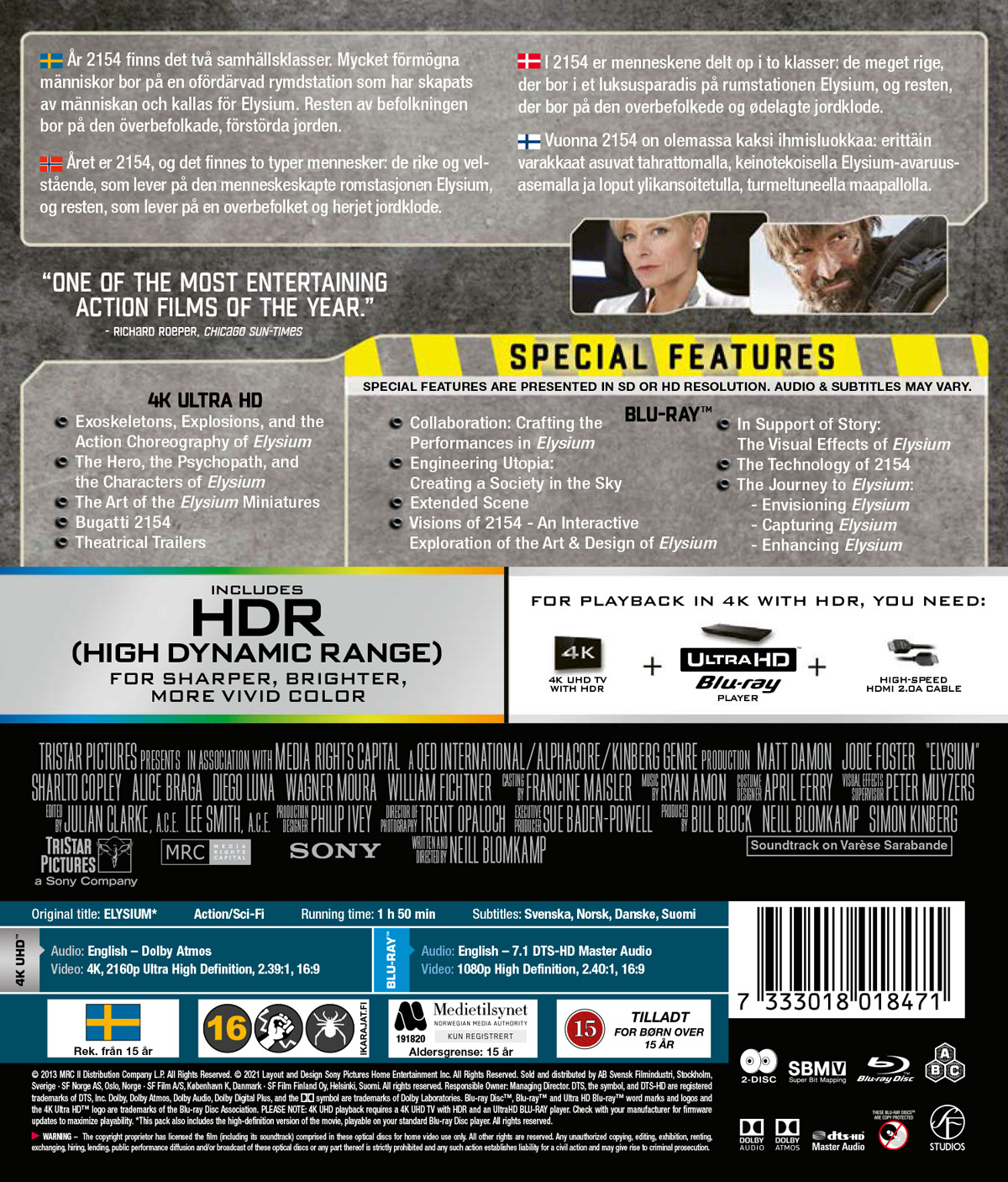 Elysium (4K Ultra HD Blu-ray + Blu-ray) - 2