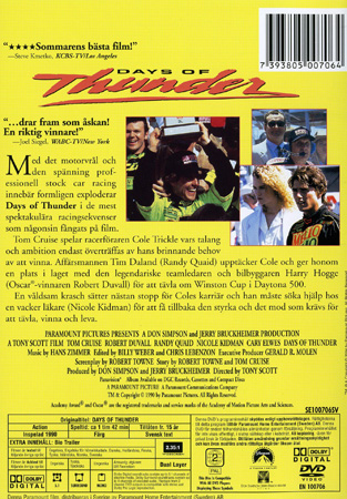 Days of Thunder (Begagnad) - 2