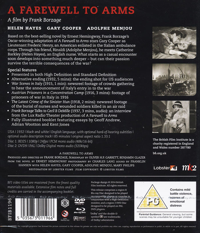 A Farewell To Arms (ej svensk text) (Blu-ray + DVD) - 2