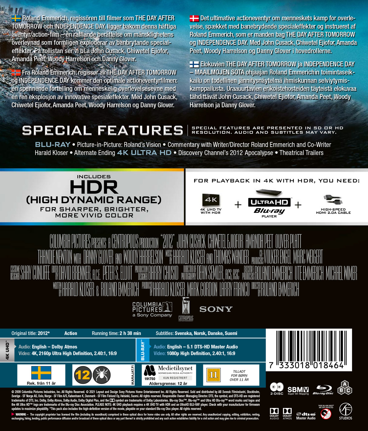 2012 (4K Ultra HD Blu-ray + Blu-ray) - 2