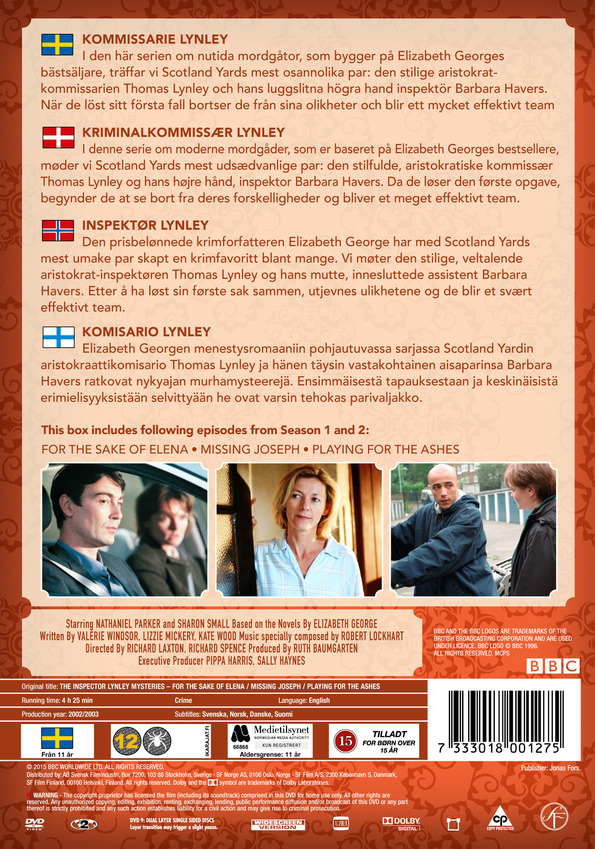 Kommissarie Lynley - Box 2 Del 4-6 - 2