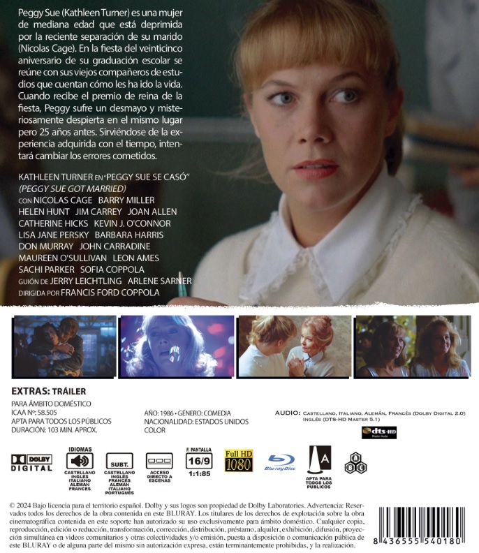 Peggy Sue Got Married (ej svensk text) (Blu-ray) - 2