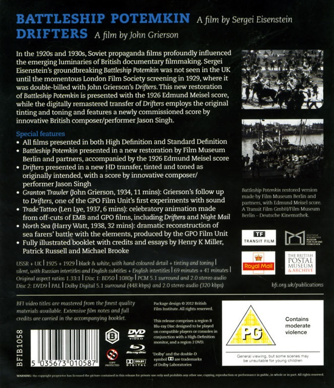 Battleship Potemkin / Drifters (ej svensk text) (Blu-ray + DVD) - 2