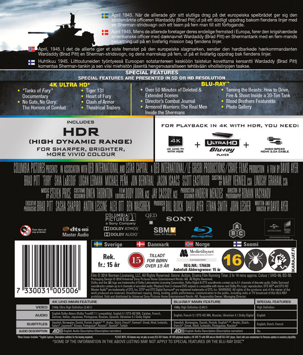 Fury (4K Ultra HD + Blu-ray) - 2