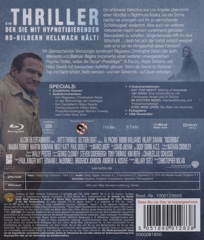 Insomnia (ej svensk text) (Blu-ray) - 2