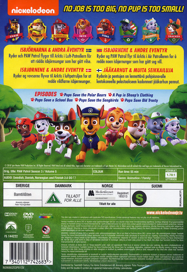 PAW Patrol - Säsong 3 - Volym 5 - 2