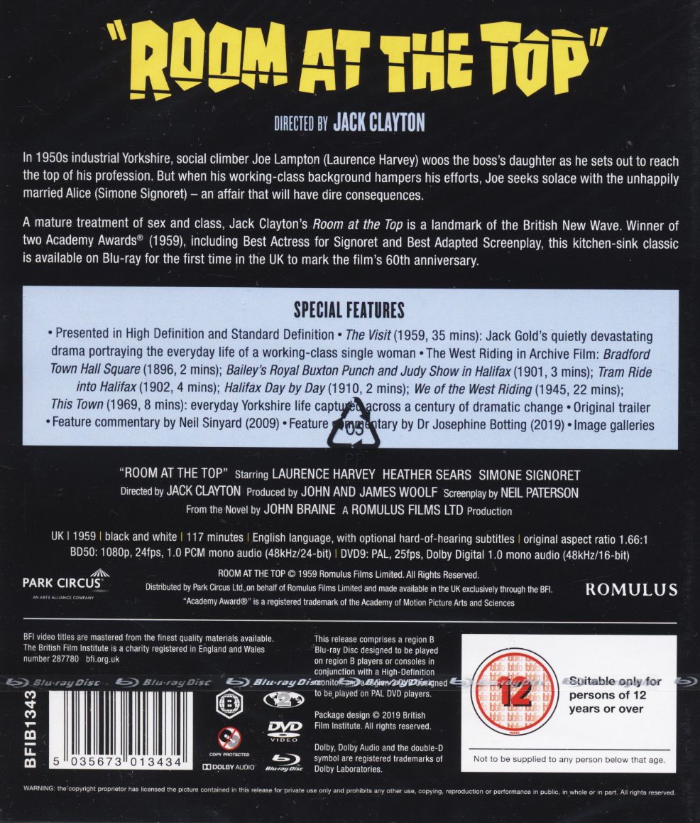 Room At the Top (ej svensk text) (Blu-ray + DVD) - 2