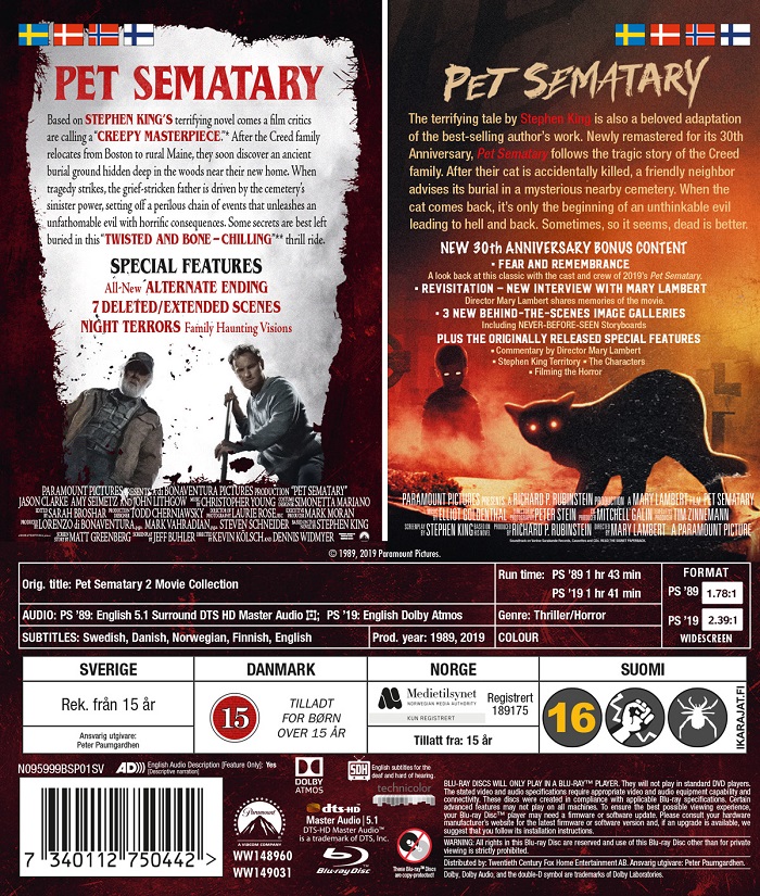 Pet Sematary - 2-Movie Collection (Blu-ray) - 2
