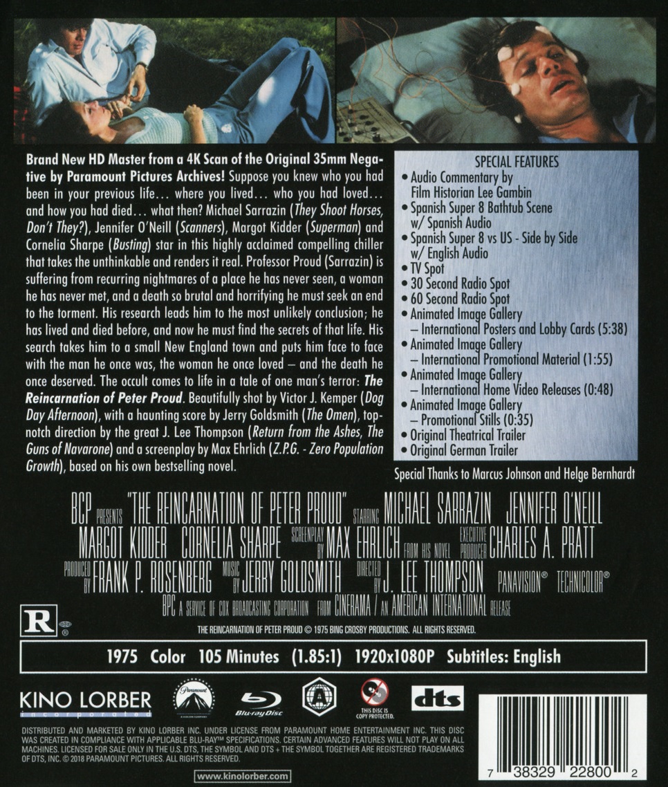 The Reincarnation of Peter Proud (ej svensk text) (Blu-ray) (OBS! Region A) - 2
