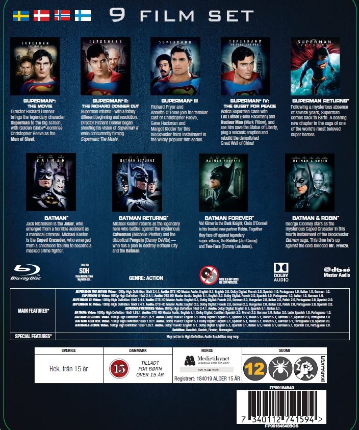 Batman & Superman Anthology - Limited Tinbox (Blu-ray) (9-disc) - 2