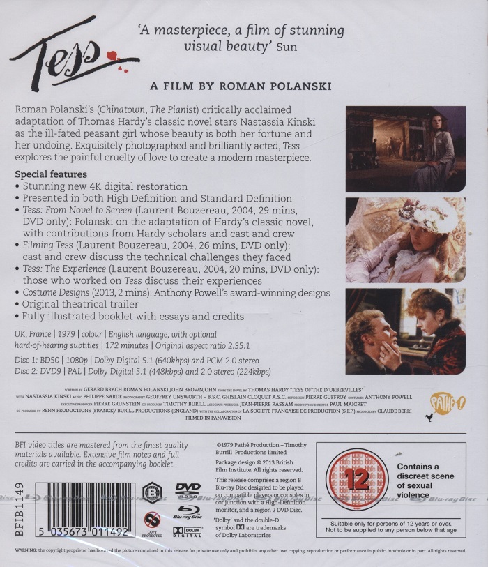 Tess (ej svensk text) (Blu-ray + DVD) - 2