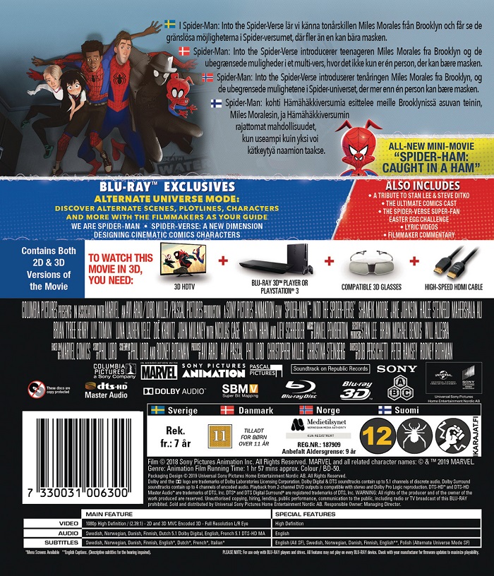 Spider-Man: Into the Spider-Verse (Blu-ray 3D + Blu-ray) - 2