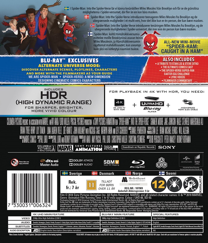 Spider-Man: Into the Spider-Verse (4K Ultra HD Blu-ray + Blu-ray) - 2