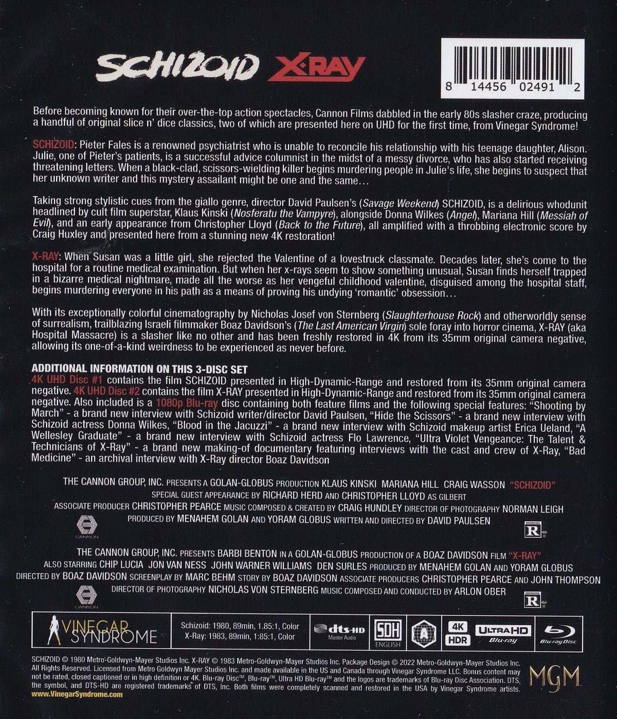 Schizoid / X-Ray (ej svensk text) (4K Ultra HD + Blu-ray) - 2