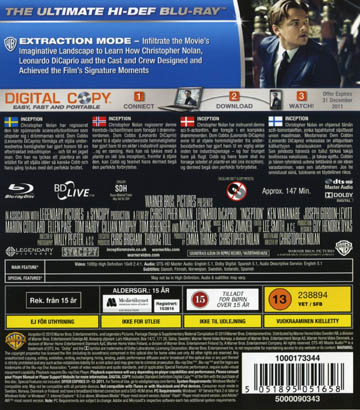 Inception (Blu-ray + DVD + Digital Copy) - 2