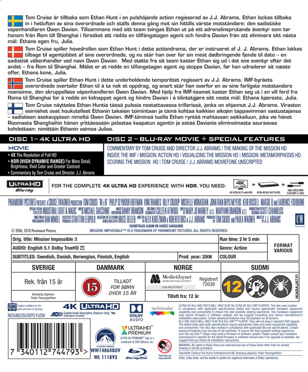 Mission: Impossible III (New Line Look) (4K Ultra HD Blu-ray) - 2